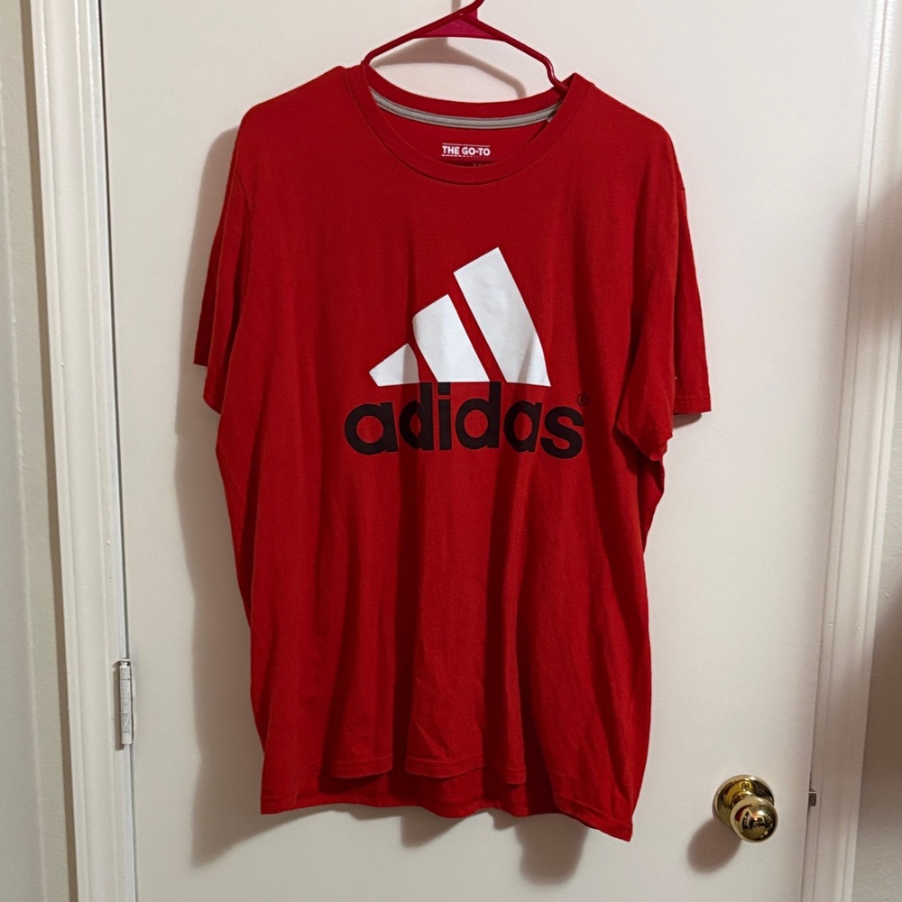Adidas Men's Vibrant Red Short Sleeve Tee